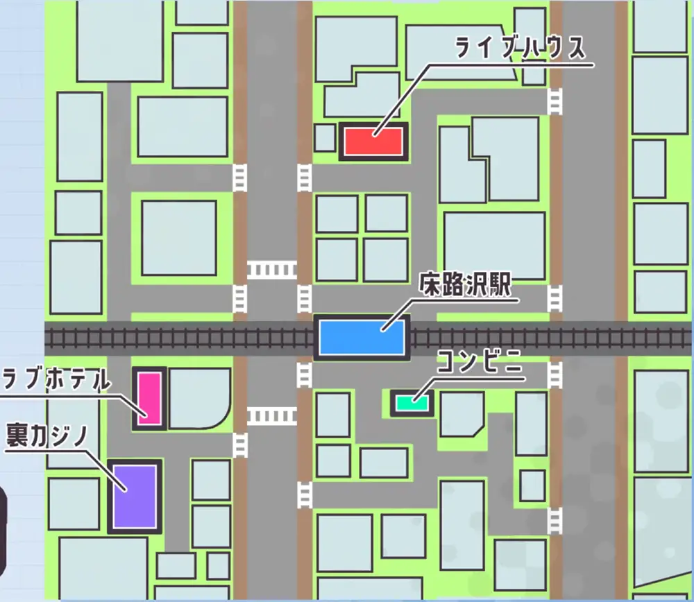 床路沢市（マップ） - 雨瀬みゆ