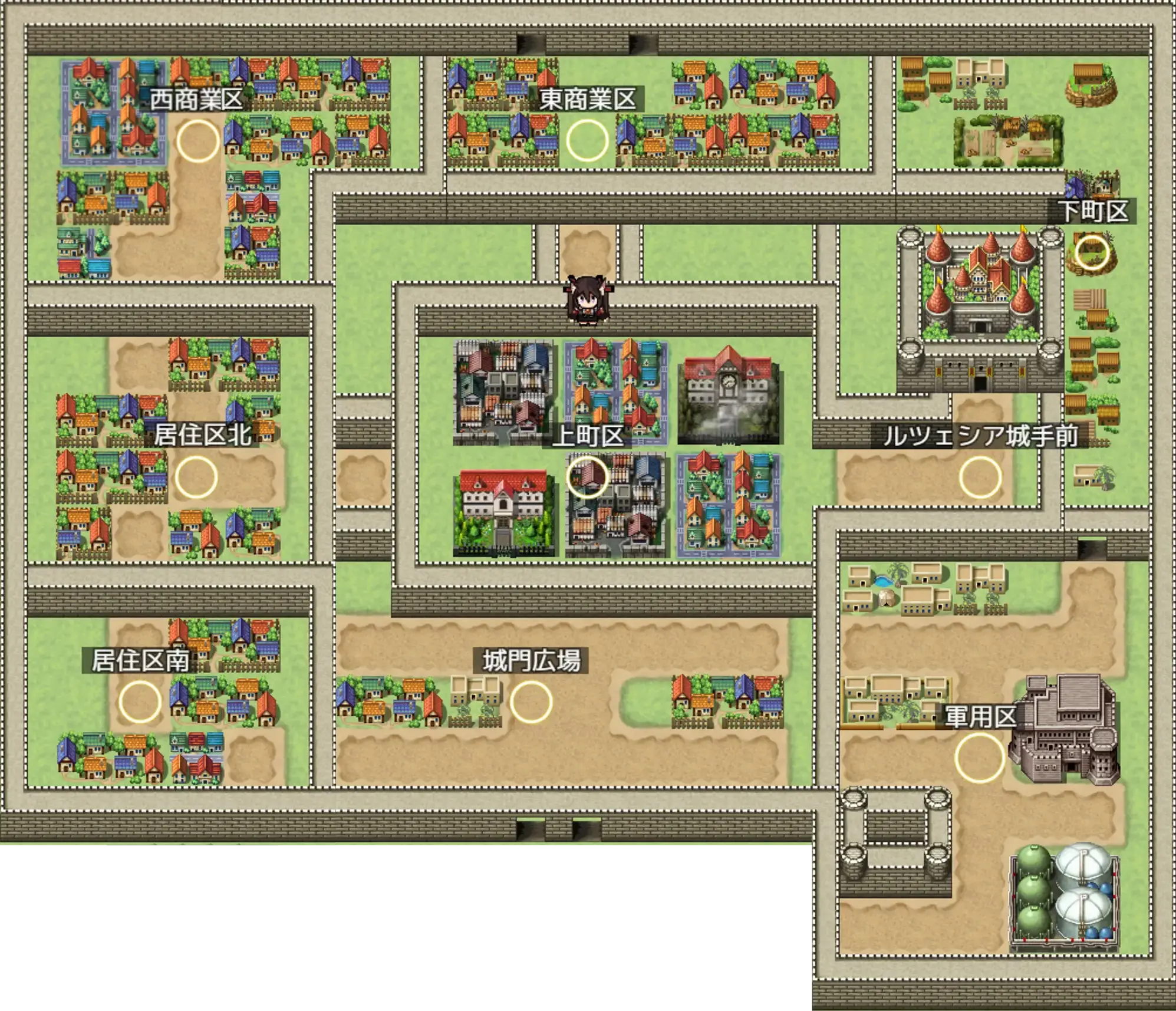 世間知らずの猫エルーシャ - ルツェシア城MAP